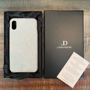 LONGVADON Genuine Italian Alacantara iPhone XR CASE in WOLF GRAY!